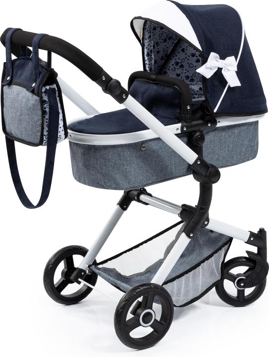 Productafbeelding Bayer Design 18481AB Neo Vario Combi Poppenwagen met Tas, Blauw, Wit