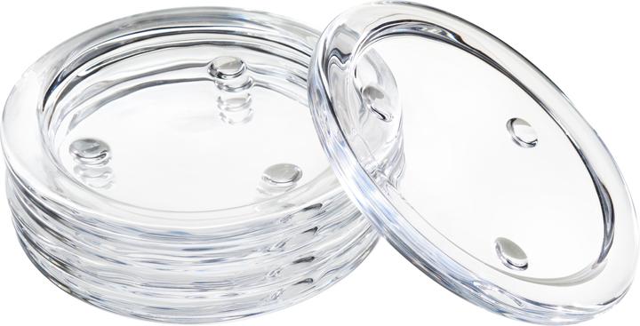 Actual product image VBS Candles glass coasters, clear, 5 pieces, Ø 10 / 7.5 cm (5 x, Glass coaster)