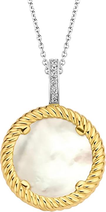 Actual product image Ti Sento Milano Necklace with pendant mother-of-pearl bicolour gold plated 6784MW (925 Sterling silver, 45 cm)