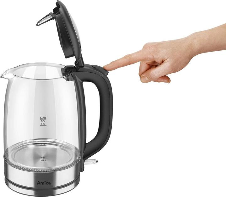 Actual product image Amica Czajnik szklany 1.7l KD2050G (1.70 l, EU plug)