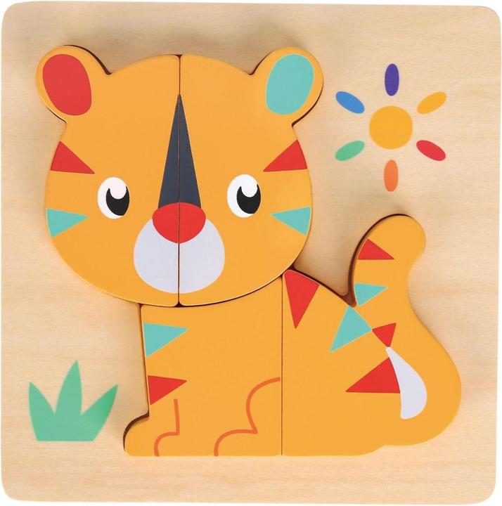 Image du produit Spielba Puzzle-Set mit Panda, Elefant, Giraffe