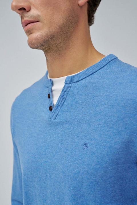 Image du produit Salsa Jeans Pullover Knit Henley W/ Collar Jersey Details (XL)