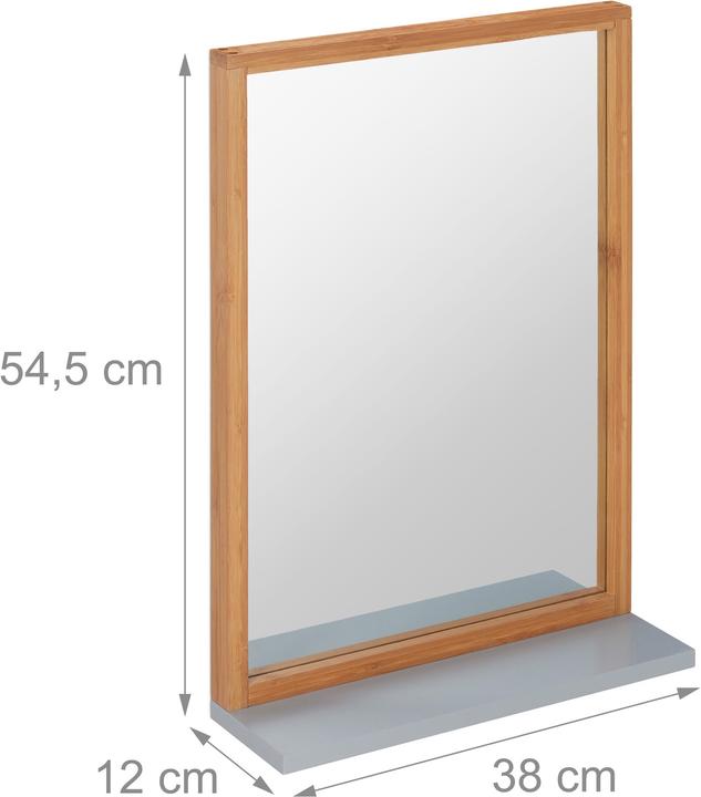 Actual product image Relaxdays Wall Mirror with Shelf (38 x 12 x 54.5 cm)