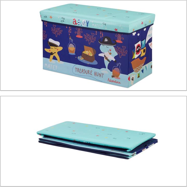Actual product image Relaxdays Kids' Toy Box Ottoman