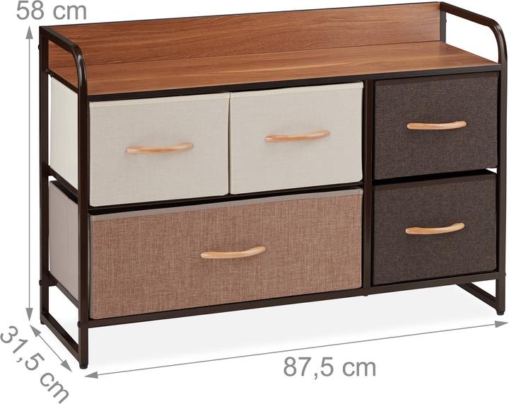 Immagine prodotto Relaxdays Schubladenschrank (87,5 x 31,5 x 58 cm)
