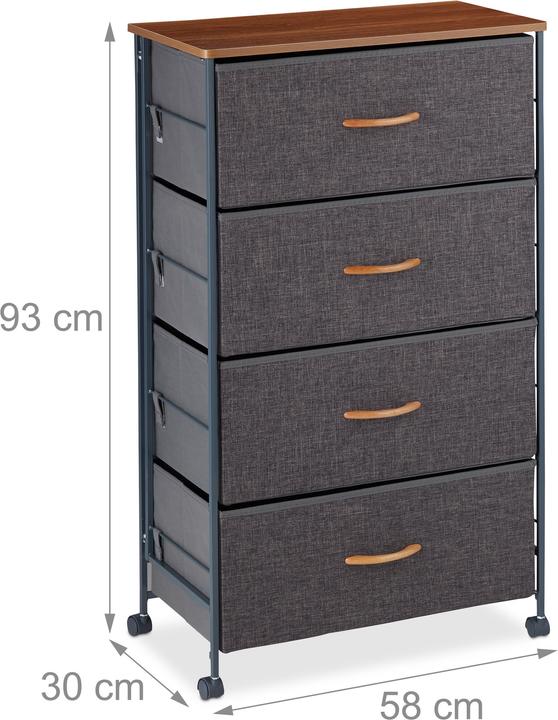Produktbild Relaxdays Schubladenschrank (58 x 30 x 93 cm)