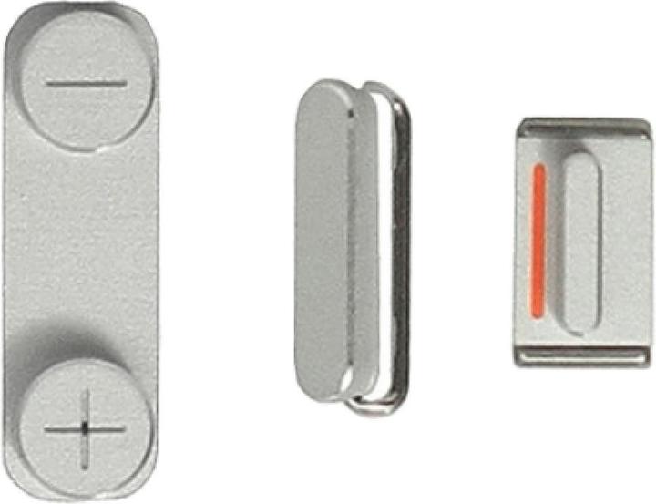 Foxconn iPhone 5 Button Set Power Mute Volume silber (iPhone 5)