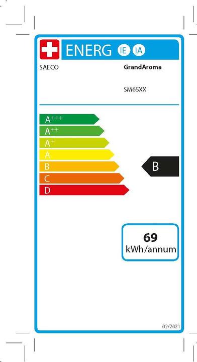 Energie-Label Saeco Gran Aroma SM6585/00
