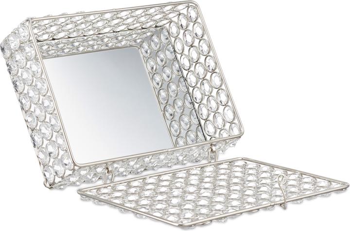 Actual product image Relaxdays Jewellery Box, Glamorous Crystal Design