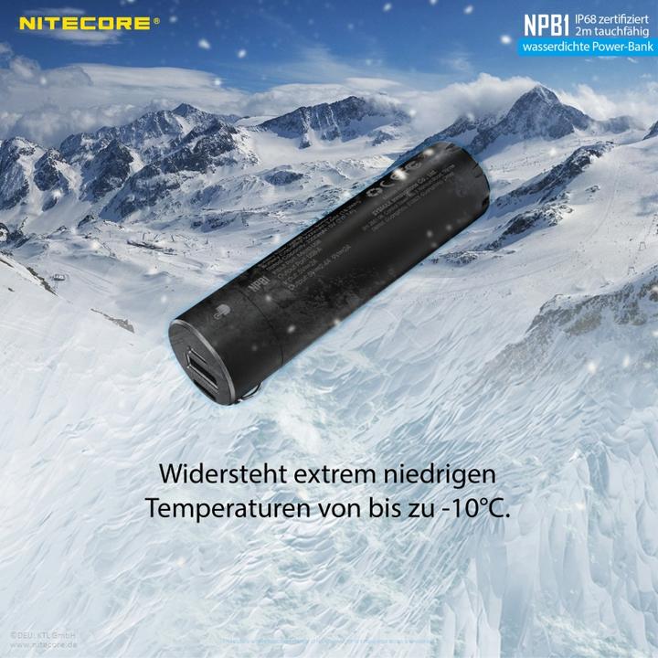 Produktbild Nitecore Powerbank NPB1 - 5000mAh, wasserdicht (5000 mAh, 18 W, 18.50 Wh)