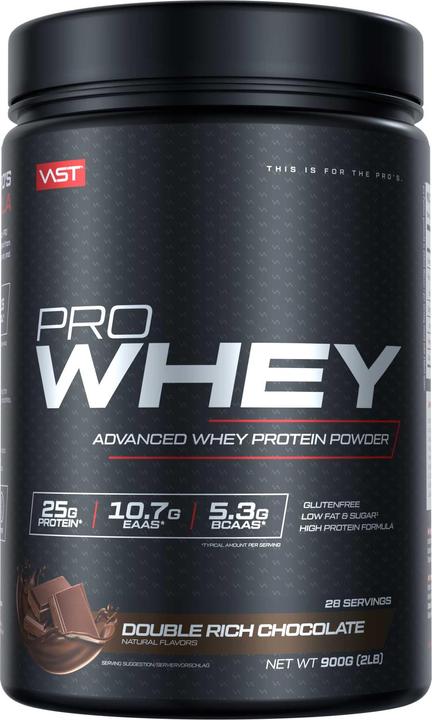 Actual product image Vast Pro Whey (900G tin) (Double Rich Chocolate, 1 pcs., 900 g)