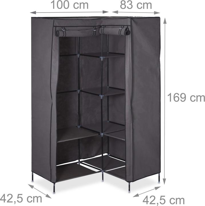Produktbild Relaxdays Eckkleiderschrank (100 x 83 x 169 cm)