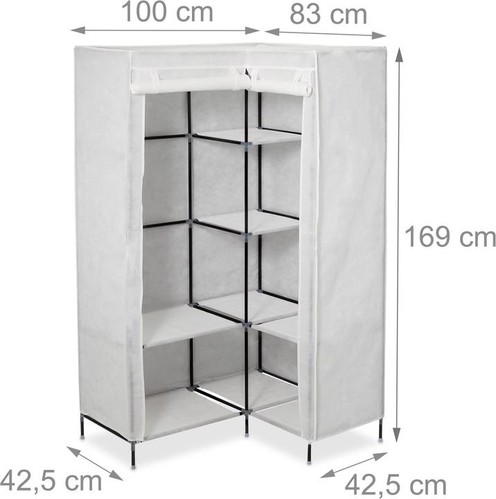Produktbild Relaxdays Eckkleiderschrank (100 x 83 x 169 cm)