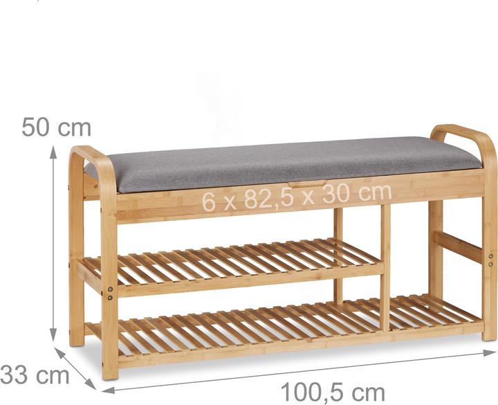 Produktbild Relaxdays Schuhbank (100.5 x 33 x 50 cm)