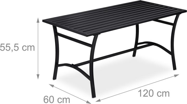 Actual product image Relaxdays garden table (120 cm)