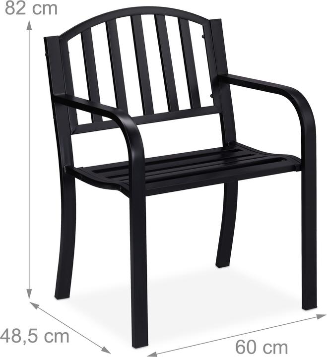 Actual product image Relaxdays Garden chair metal