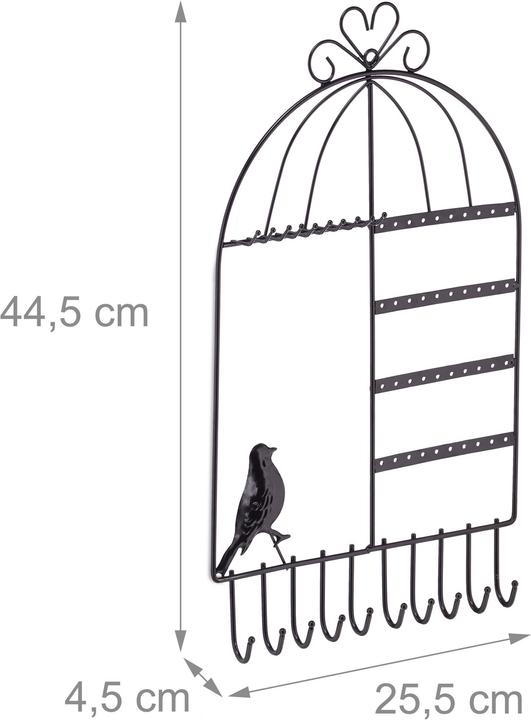 Actual product image Relaxdays Jewellery holder wall