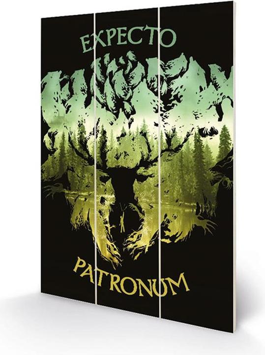 Produktbild bedrucktes Holz Expecto Patronum (20 x 30 cm)