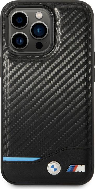 Image du produit BMW Étui BMHCP14L22NBCK iPhone 14 Pro 6,1" czarny/black Leather Carbon (Apple iPhone 14 Pro)