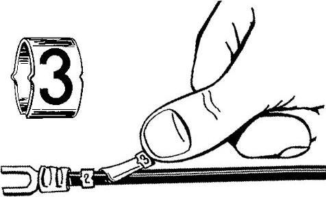 Actual product image Pluggable cable marker "A, B, R, S, T, U, V, W, +, -, earth"