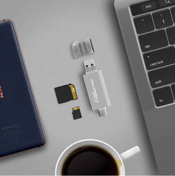 Actual product image Akashi Altsdreader3in1 (Micro USB, USB-C, USB)