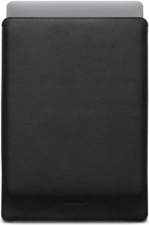 Woolnut Leather Sleeve -suojatasku 16" MacBook Pro, musta (16")