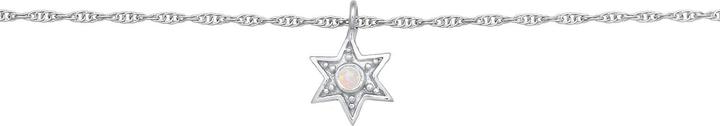 Produktbild Elli Halskette Choker Stern Opal Astro 925 Silber (925er Sterling Silber, Synthetischer Opal, 36 cm)