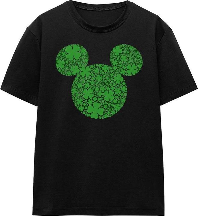 Actual product image Disney Unisex Adult Shamrock Ears Mickey Mouse St Patricks Day T-Shirt (L)