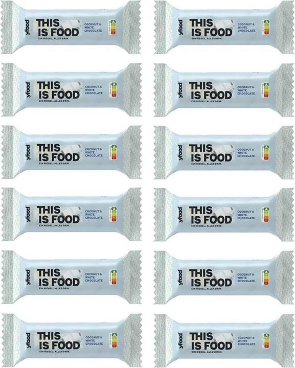 Immagine prodotto YFood Cocco e cioccolato bianco (Cioccolato bianco, Cocco, 12 pz., 720 g)