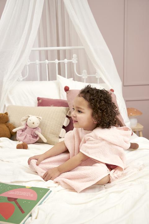 Actual product image Meyco Terry towelling bath poncho 1-3 jaar soft pink