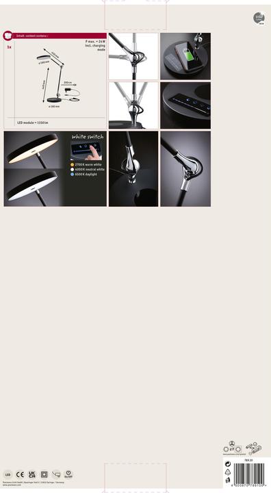Immagine prodotto Paulmann Numis con ricarica wireless (1150 lm)
