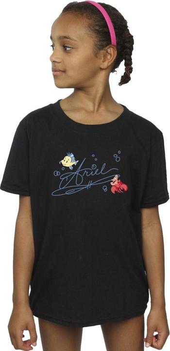 Actual product image Disney Girls The Little Mermaid Ariel Cotton T-Shirt (140, 146)