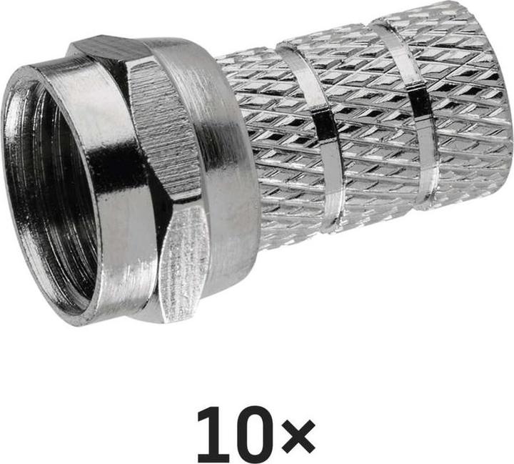 Produktbild Emos Konnektor F-Stecker für Koaxialkabel 3C2V, 10 Stk. (Antennenkabel)