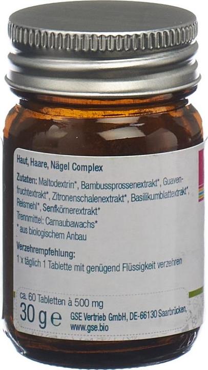 Actual product image GSE Peau Cheveux Ongles Complexe bio cpr (60 Piece, Pills, 123 g)