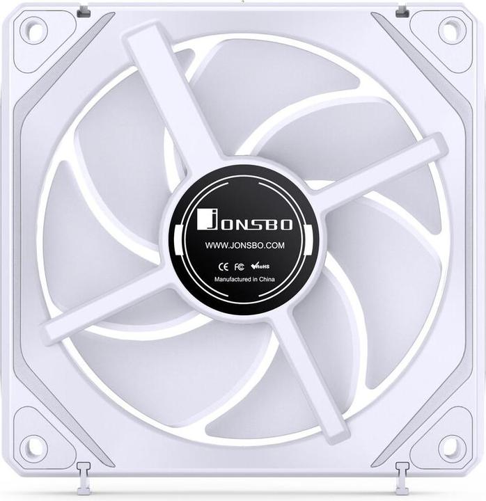 Actual product image Jonsbo ZL-120W PWM ARGB Lüfter 3er Pack, reguläre Ausrichtung - 120mm, weiss (120 mm, 3 x)