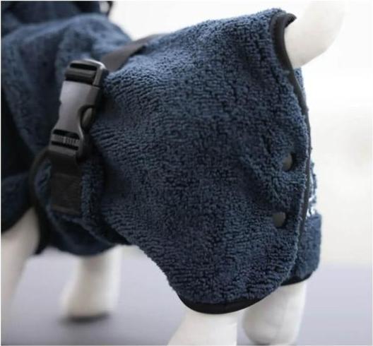 Immagine prodotto Kerbl Accappatoio per cani, blu, XS, lunghezza schiena 30 cm (XS, Accappatoio per cani)