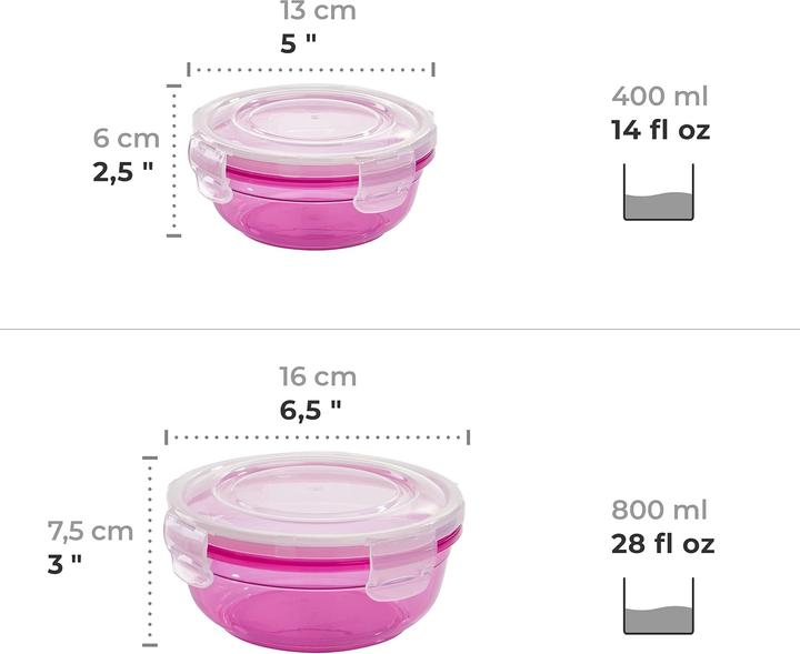 Actual product image Grizzly 4er Set Frischhaltedosen (0.80 l)