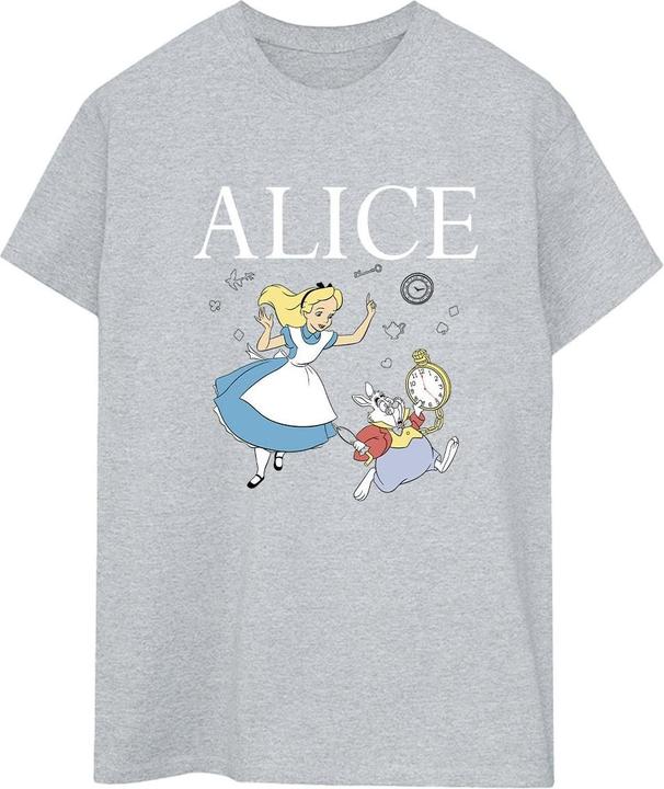 Immagine prodotto Disney Alice In Wonderland Follow The Rabbit Maglietta Ampia Donna (L)