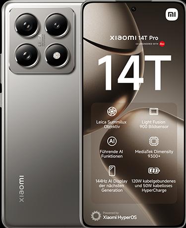 Image du produit Xiaomi 14T Pro (1000 Go, Gris Titan, 6.67", Double SIM, 50 Mpx, 5G)