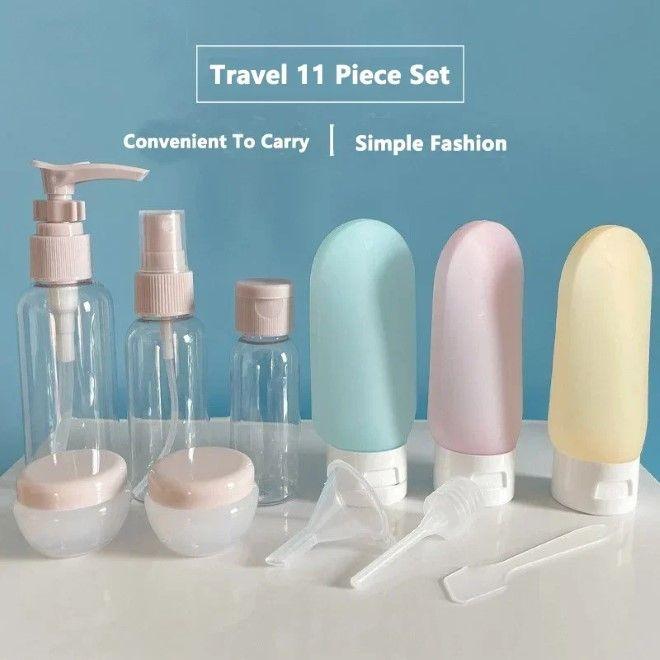 Produktbild MU Style Reiseflaschen Set 11 Teilig (Flüssigkeitsbeutel)
