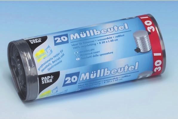 Productafbeelding Papstar 12065 Afvalzak (e) (20 x, 30 l)