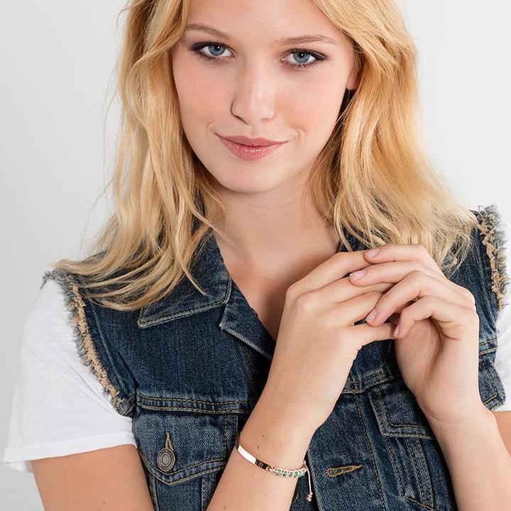 Produktbild Thomas Sabo Armband Grün (21 cm, Kunststoff, Silber)