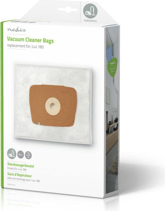 Produktbild Nedis Staubsaugerbeutel Lux 1 80 (4 x)