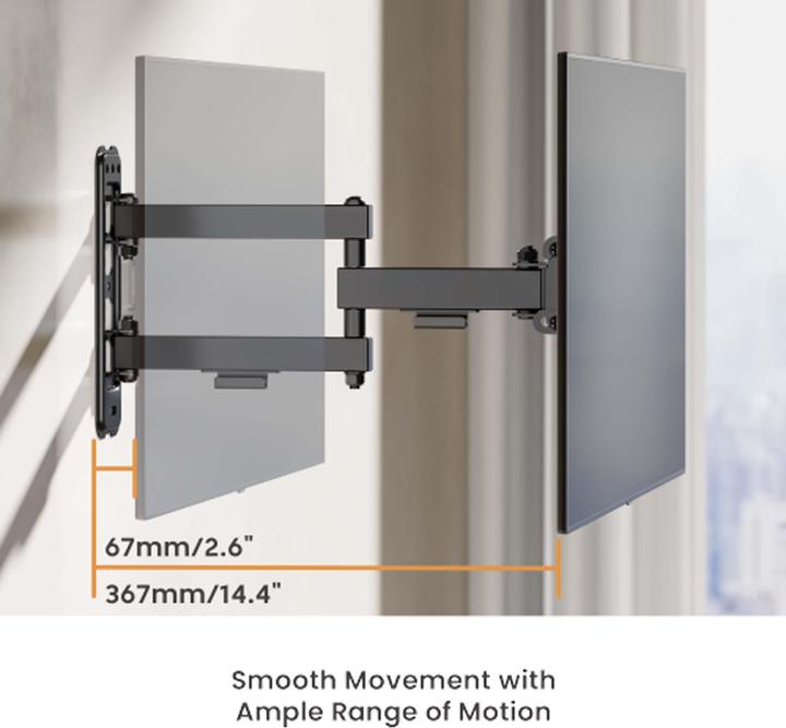 Actual product image Wiltec TV mount 13"-55" TV wall mount swivelling 25kg TV mount (Ceiling, 55", 25 kg)