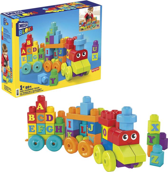 Image du produit Mega Bloks Train d'apprentissage ABC (60 pièces)