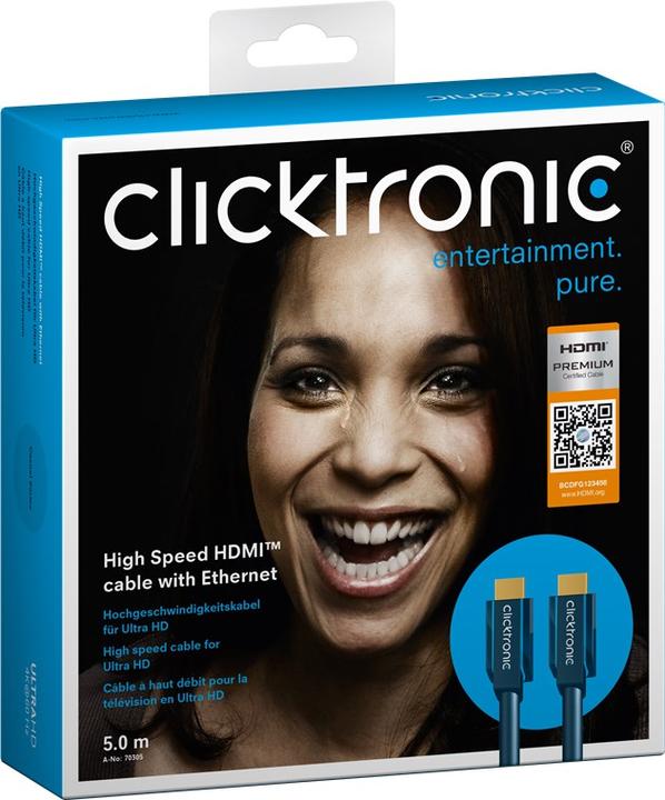 Produktbild Goobay Clicktronic High Speed HDMI Kabel Ethernet (5 m, HDMI)