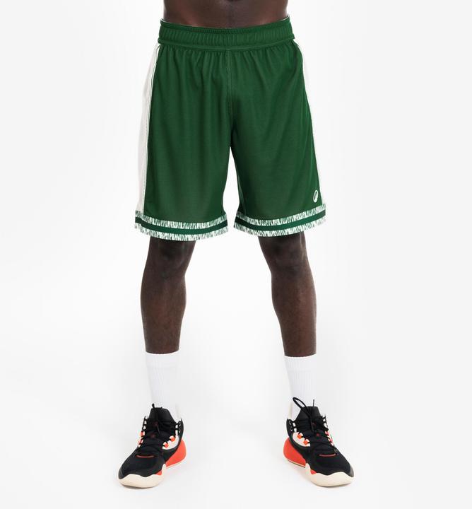 Image du produit Kipsta Short de Basketball reversible Adulte - SHR-500 Beige Vert (L)