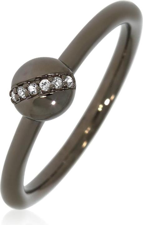 Produktbild Xen Ring mit 6 Weisstopase ca. 0,04 ct. Black Rhodium (58, 925 Silber)
