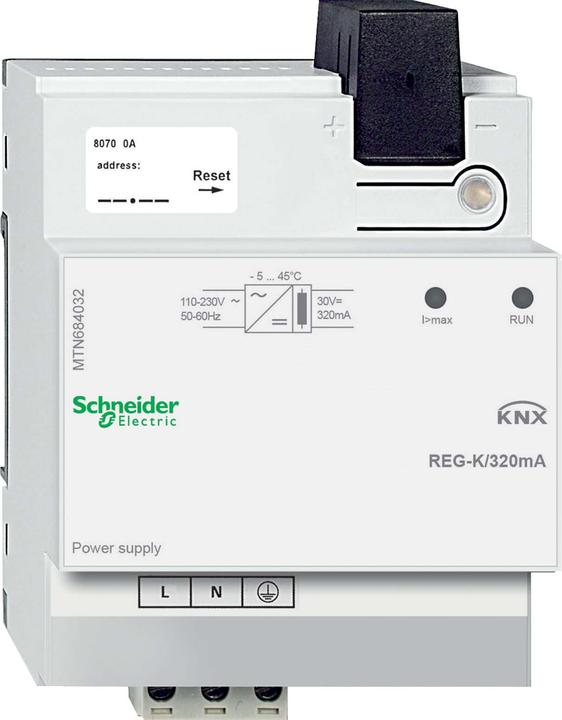 Actual product image Schneider Electric KNX power supply REG-K/320 mA, light grey