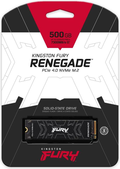 Productafbeelding Kingston FURY Renegade (500 GB, M.2 2280)
